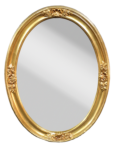 Gilded gold wall mirror