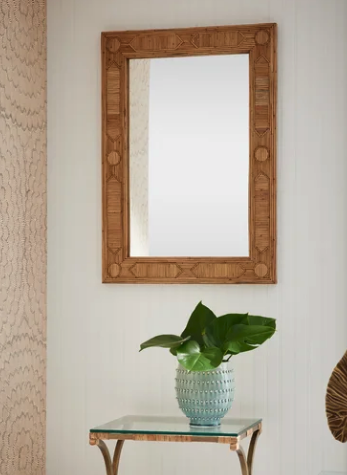 Madeline Rattan Wall Mirror by Celerie Kemble on Perigold