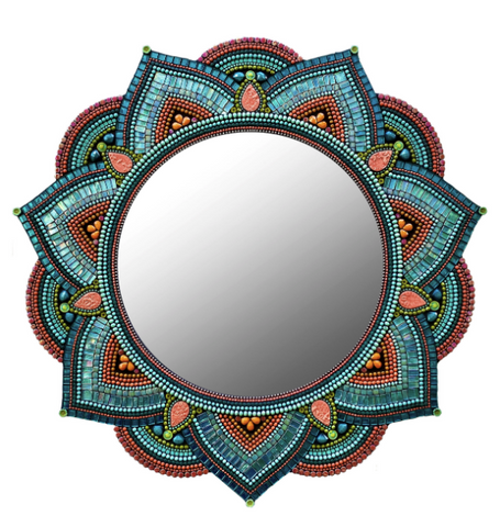 Mosaic decorative wall mirror