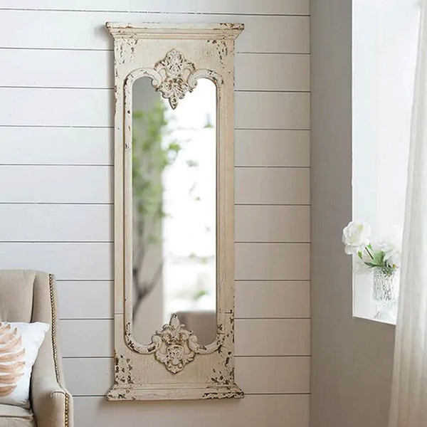 Romantic chic style wall mirror by antiquefarmhouse.com