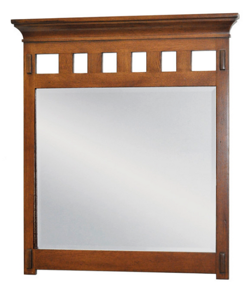 Sagehill Designs AC3640MR American Craftsman 36" Framed Mirror - Rustic Oak