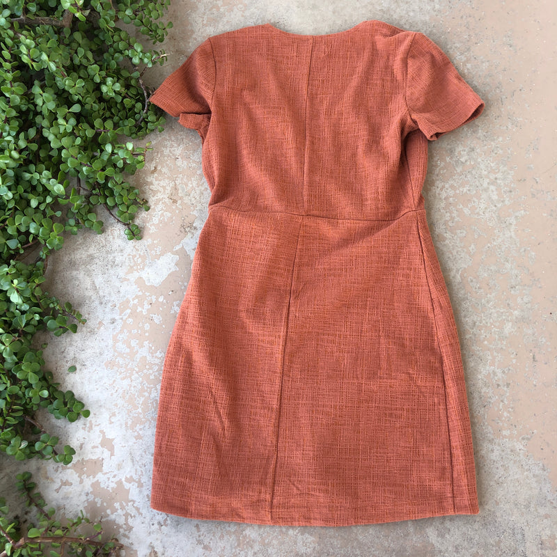 madewell texture and thread wrap dress