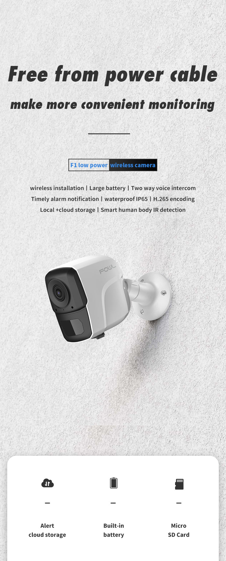 GABRIELLE Caméra Surveillance WiFi Exterieure sans Fil Batterie  Rechargeable, 10000mAh Camera IP Extérieure WiFi 1080P, Étanche