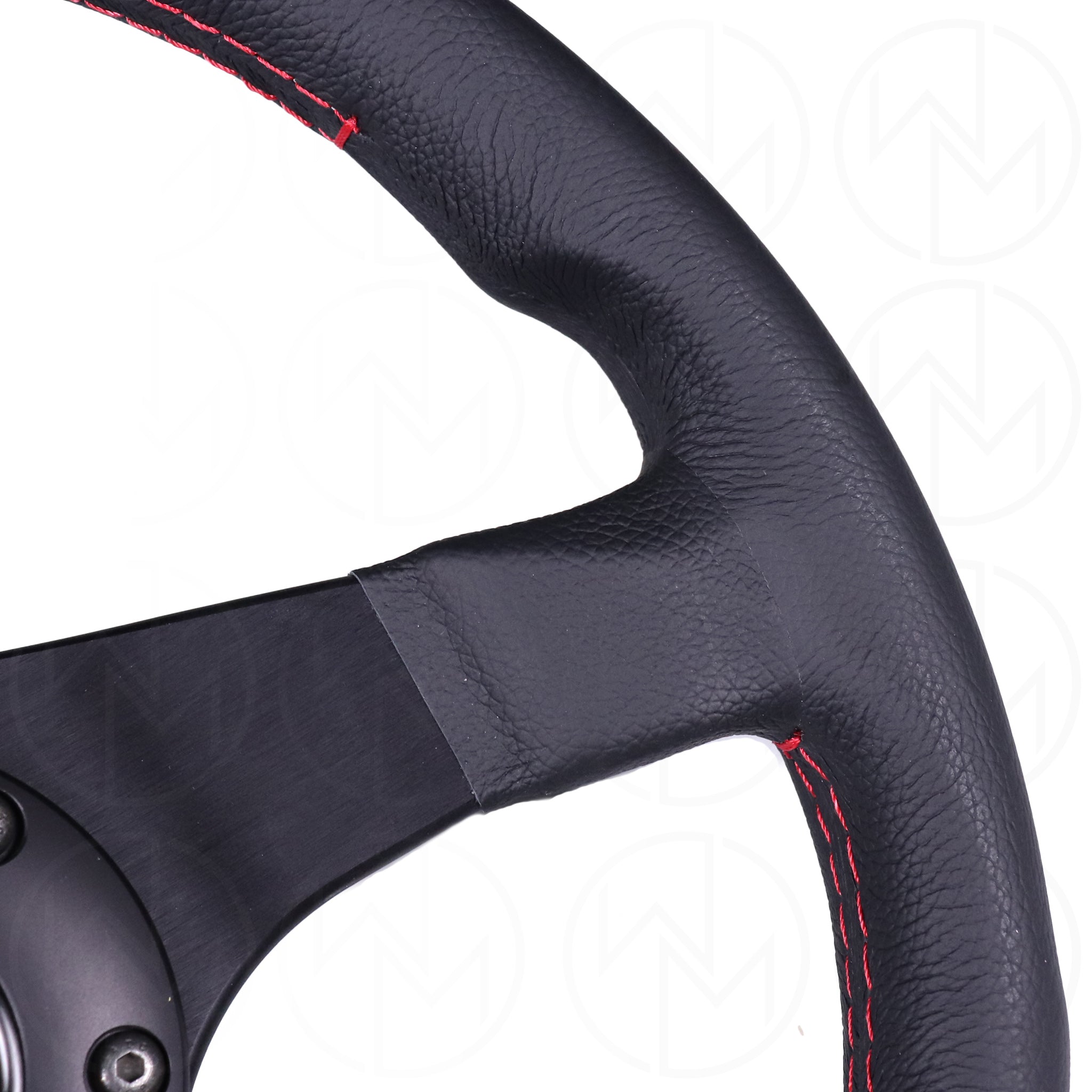 Momo Tuner Steering Wheel 3mm Leather W Red Stitch Wheel Mod Wheelmod