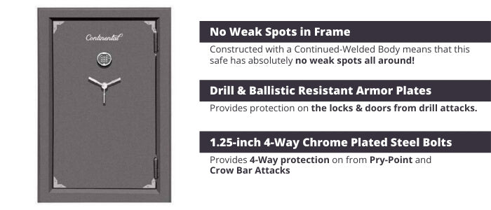 Hollon Continental Gun Safe Security Features