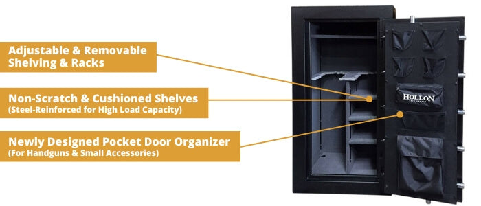Hollon Crescent Shield Gun Safe Storage Features