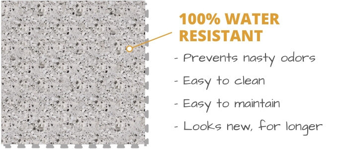 Perfection Floor Tiles is 100% Water Resistant