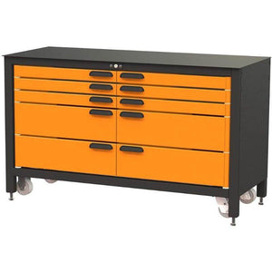 Swivel Storage Mobile Workbench 10 Drawers Max60 60 In 16