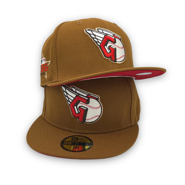 Guardians 2022 All Star Game New Era 59FIFTY Brown Hat Red UV