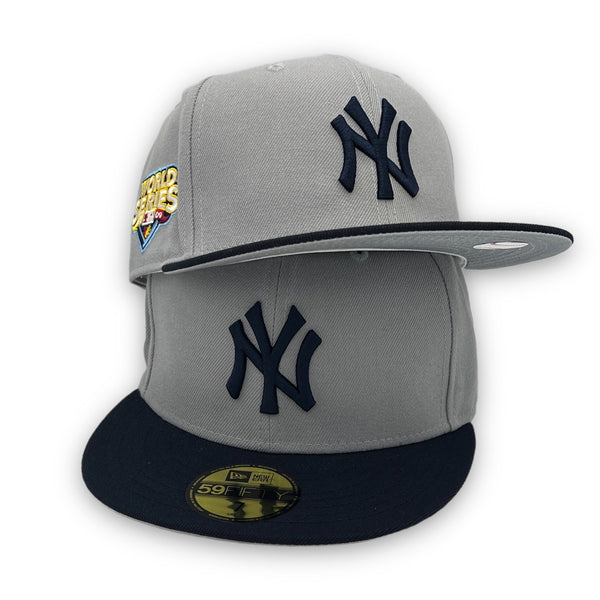 Yankees 2009 World Series New Era 59FIFTY Grey Navy Hat Grey UV
