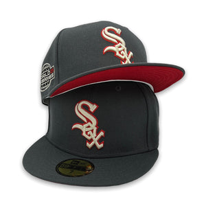 New Era Chicago White Sox 1917 WS Patch 5950 Gray/ Maroon Hat Size 7 1/2  Blue UV