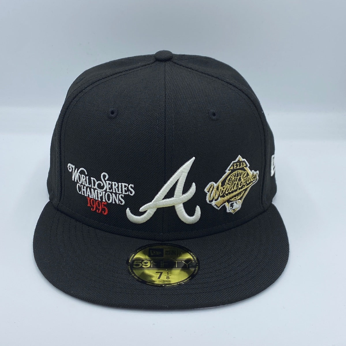 1995 World Series Collection Atlanta Braves 59FIFTY New Era Black Hat ...