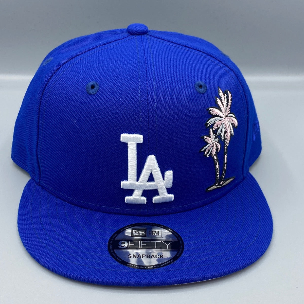 LA Dodgers Palm Trees & Taco 9FIFTY New Era Snapback Blue Hat Pink Bot ...