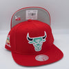 Chicago Bulls NBA Finals Mitchell&Ness Red Snapback Hat