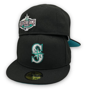 KTZ Sky Blue Seattle Mariners Logo White 59fifty Fitted Hat for
