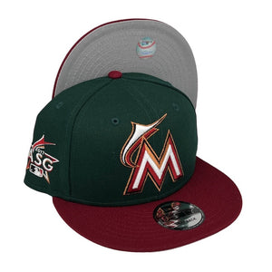 Marlins 12 IS. 9FIFTY New Era Black & Orange Snapback Hat Grey