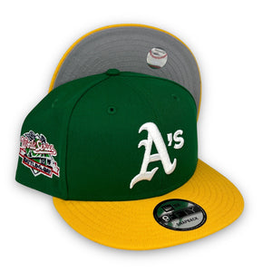 Dark Green Roberto Clemente Yellow Visor Gray Bottom #21 Clemente Side Patch New Era 59FIFTY Fitted 73/4