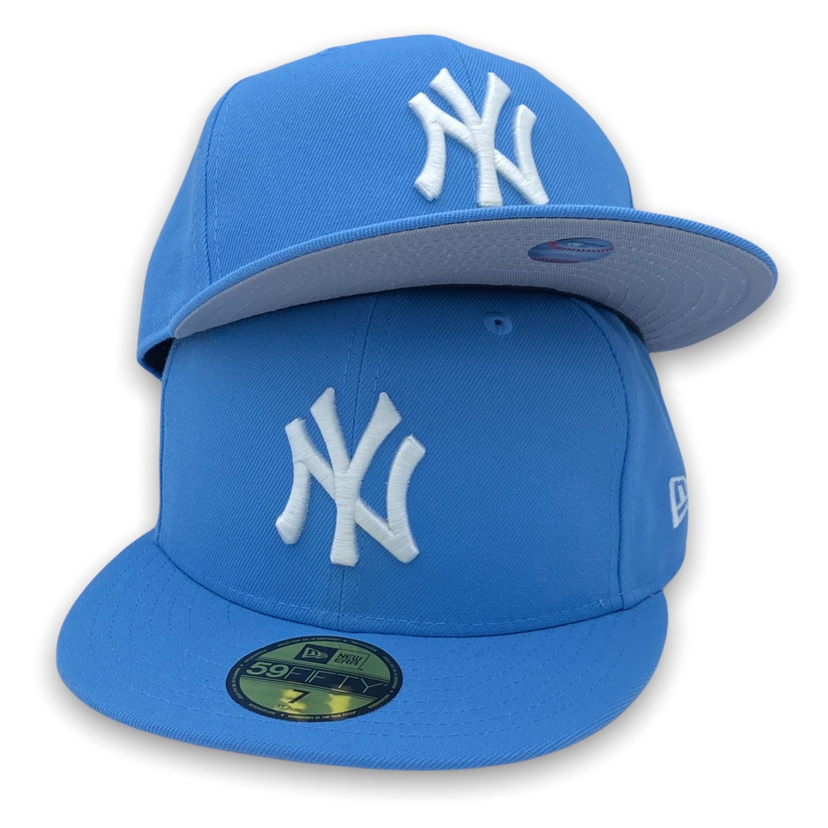 NY Yankees Basic New Era 59FIFTY Baby Blue Fitted Hat – USA CAP KING