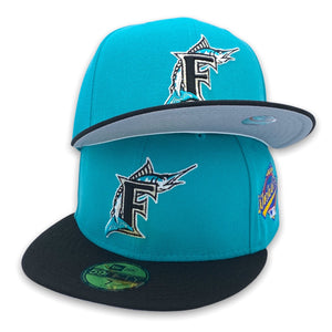 Florida Marlins Black 1997 World Series Cooperstown New Era 59FIFTY Fitted Black / Calypso Green | Metallic Silver | Snow White | Real Black / 7