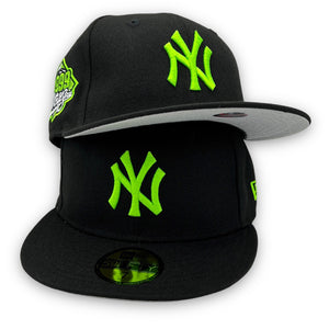 New York Yankees Chrome Pinstripe Retro Script Green UV 59FIFTY Fitted Hat