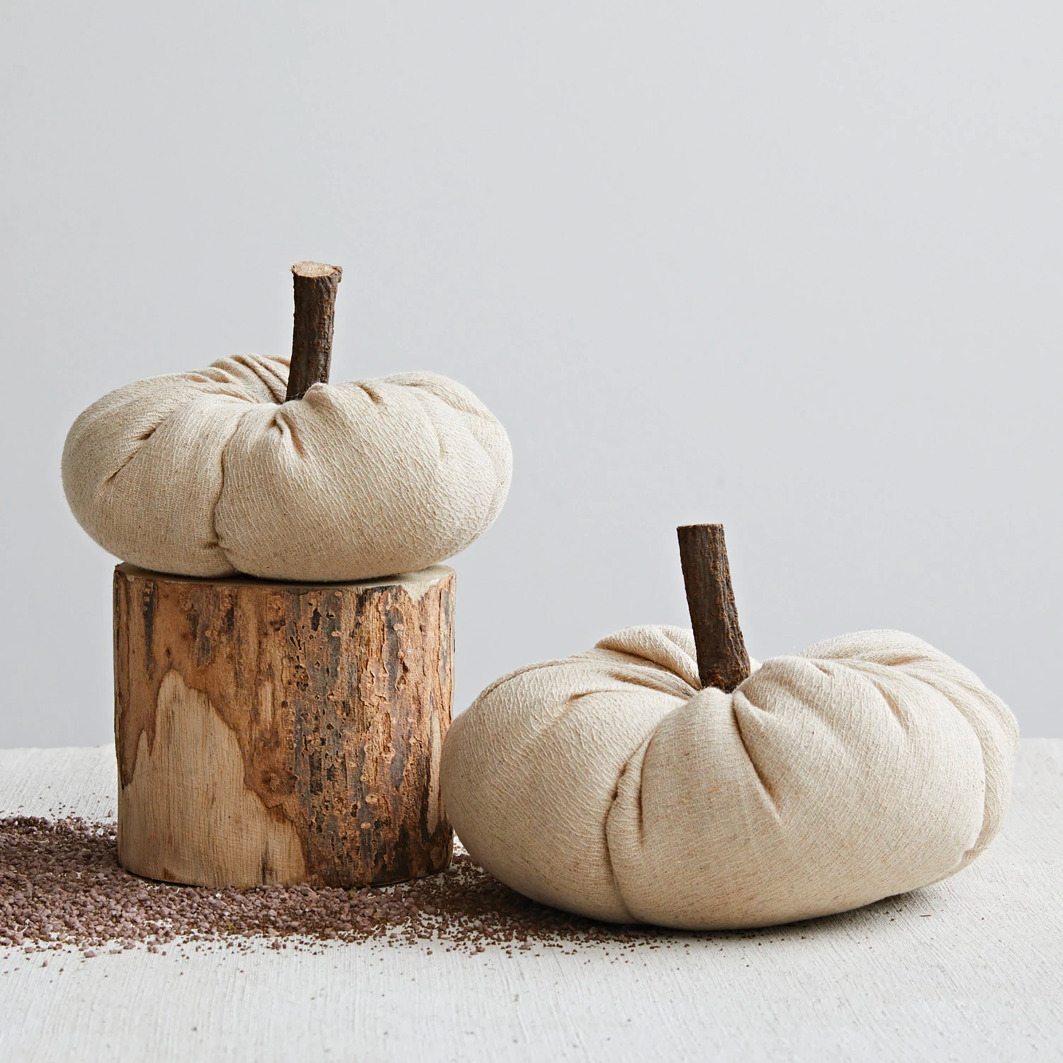 Image of Decorative Fabric Pumpkins, Nutmeg Color