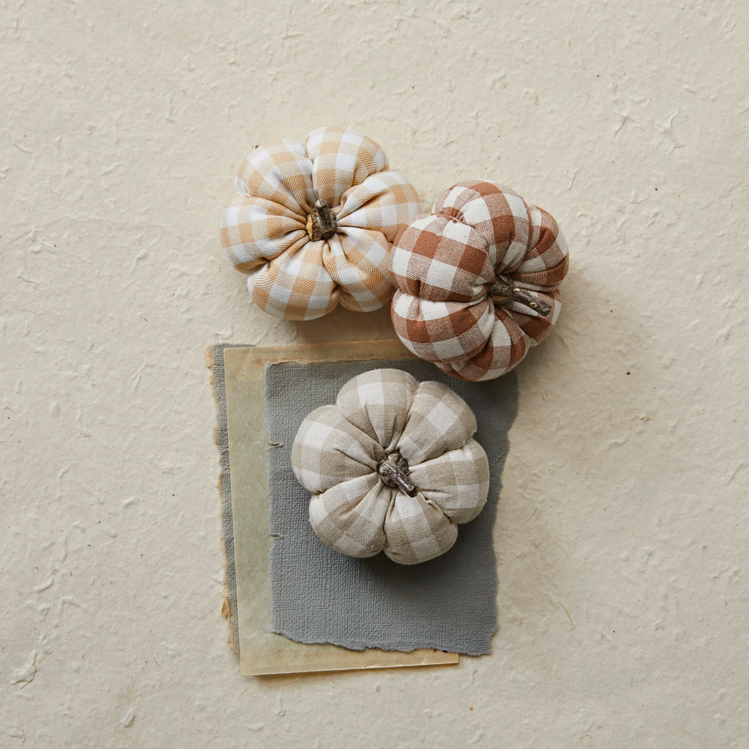 Image of Mini Fabric Pumpkins, Set of 6