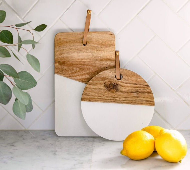 Image of Maison Wood + White Serving Boards