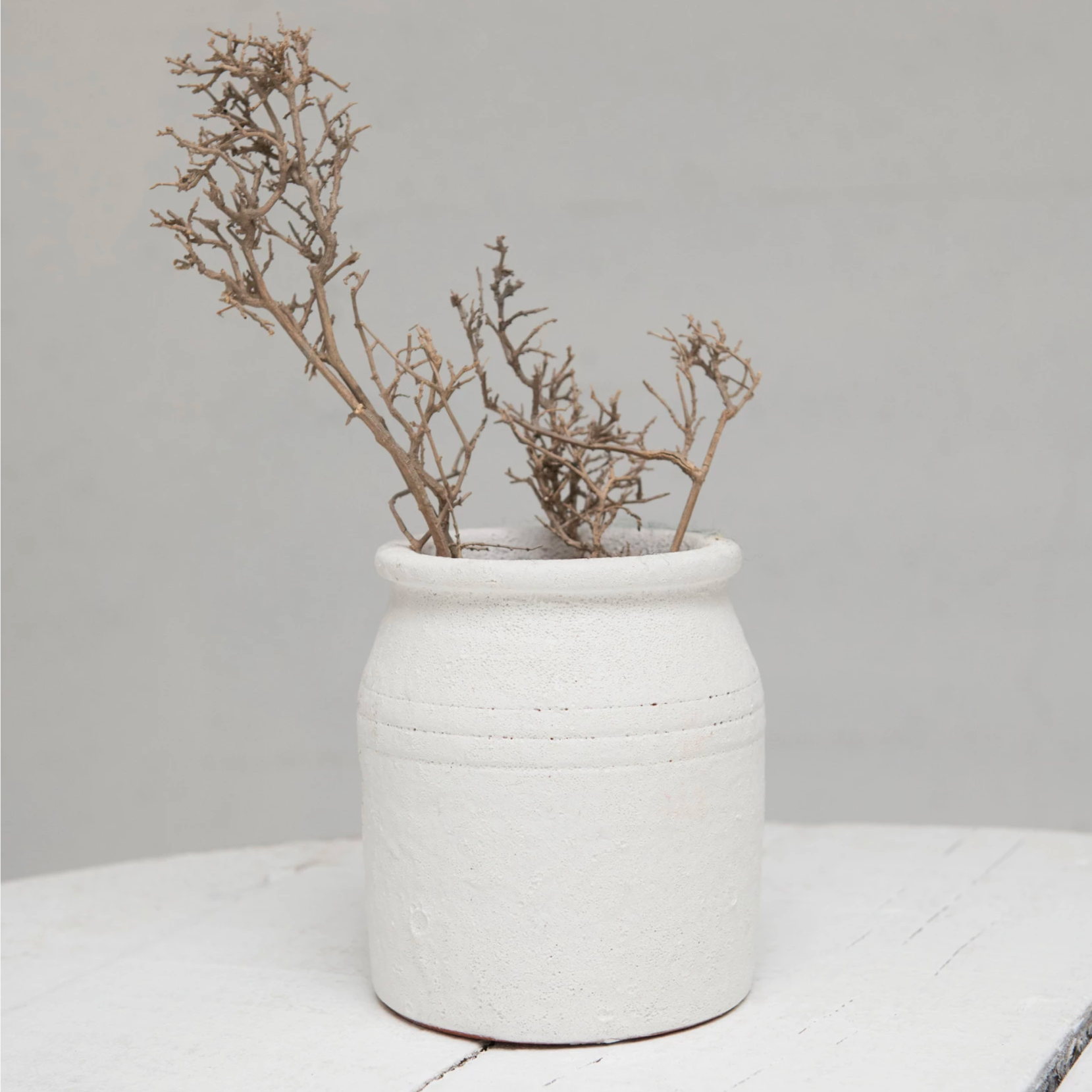 Image of Janelle White Terracotta Vase