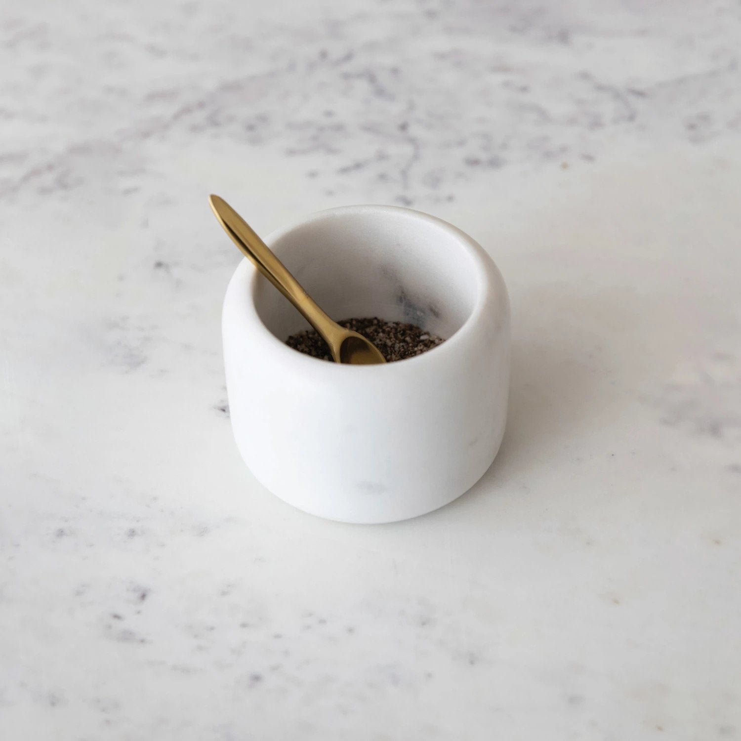 Image of Marble Pinch Pot + Spoon