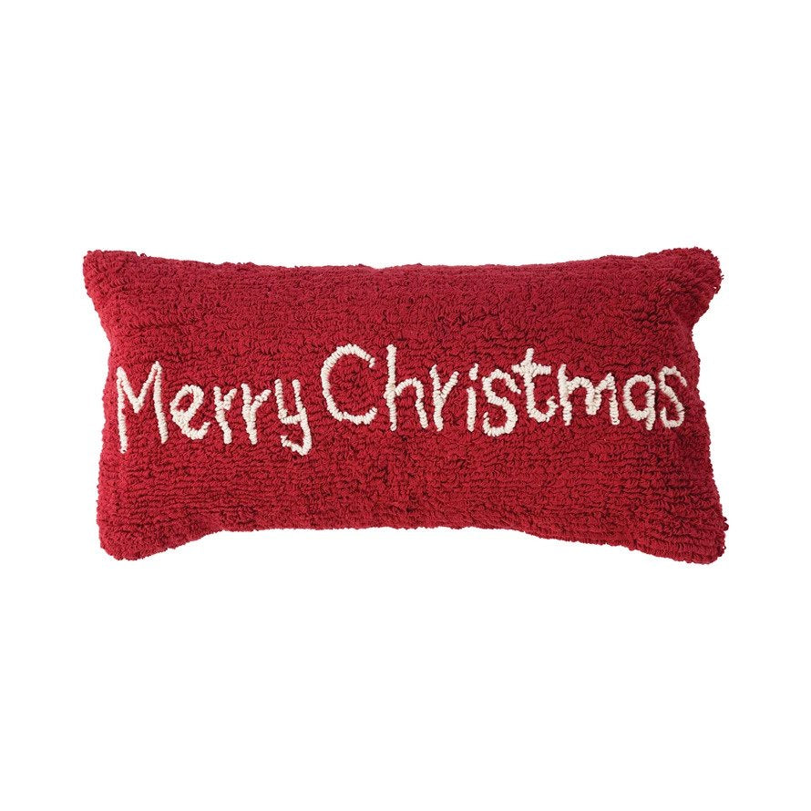Image of Merry Christmas Lumbar Pillow, 24" x 12"