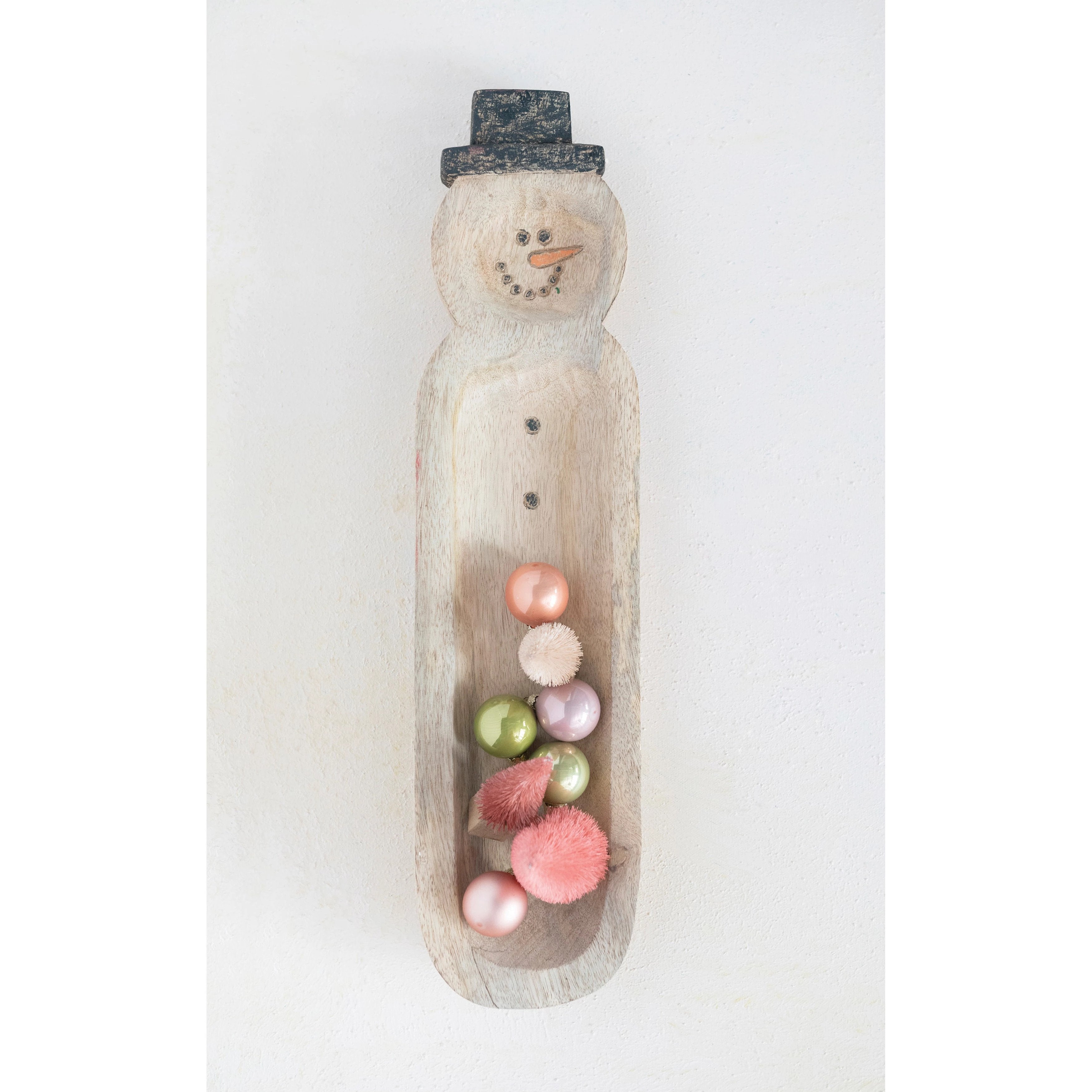 Image of Wood Snowman Tray