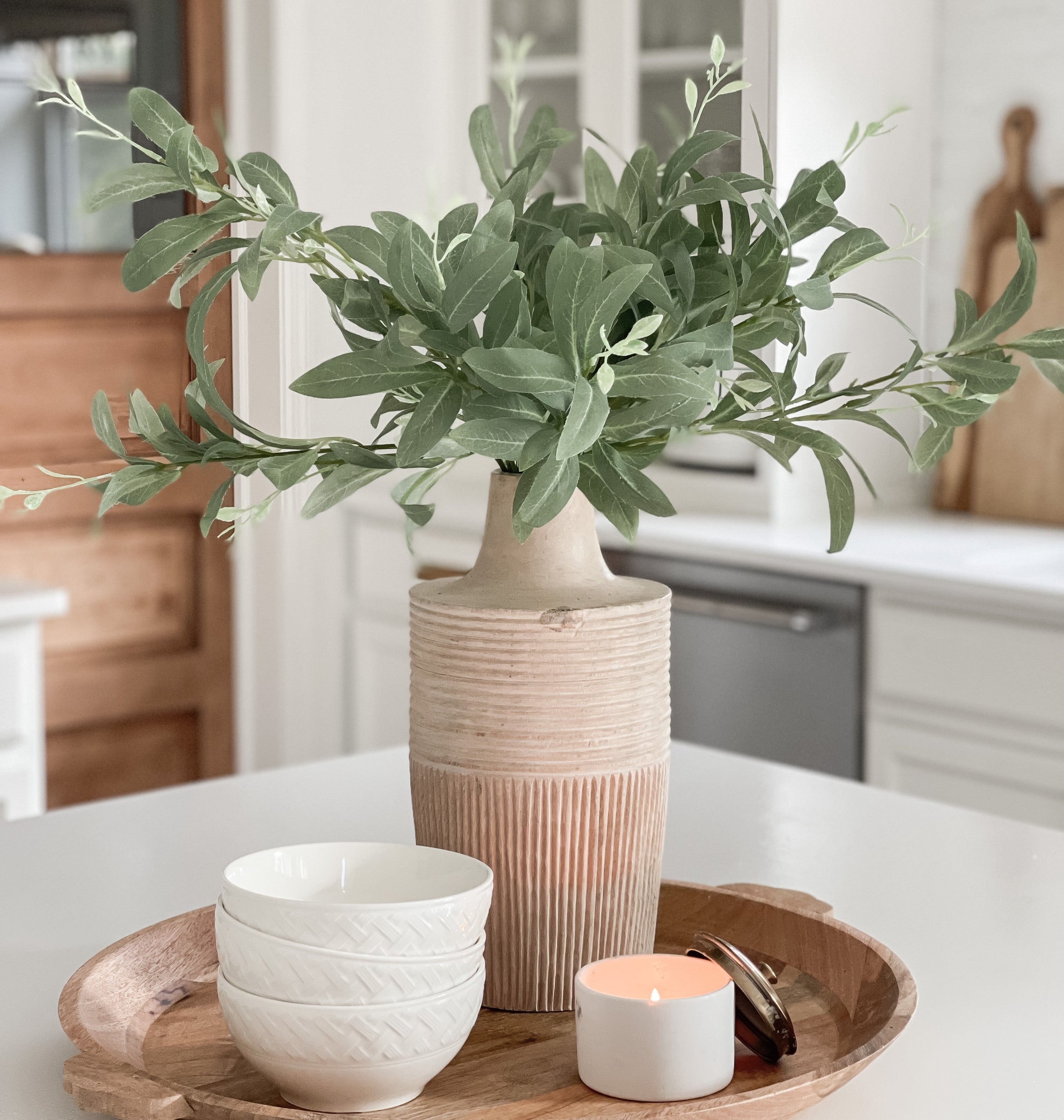 Image of Emilia Textured Wood Vase