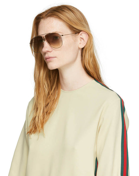 gucci gold aviator sunglasses