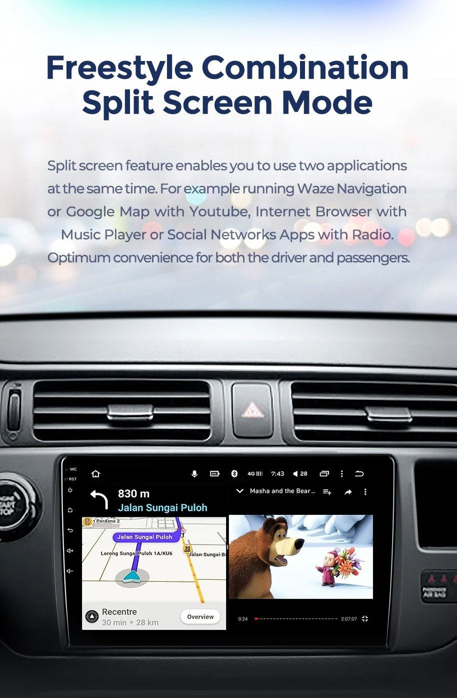 Car Dealz 10.2" Android 8.1 Mitsubishi ASX 1 C4 Peugeot