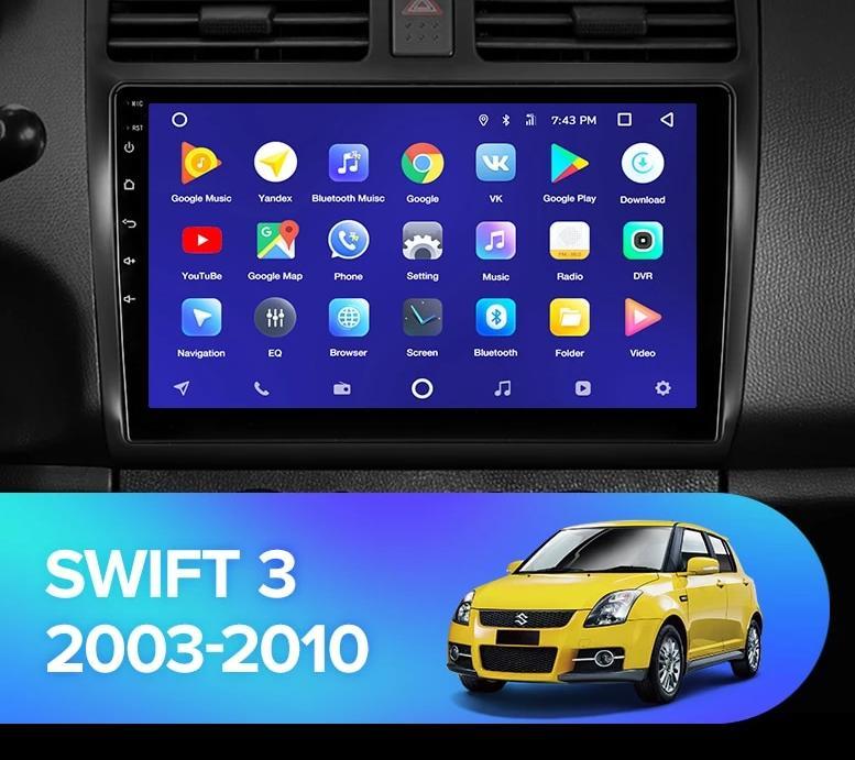 10.2" Android 8.1 Suzuki Swift 3 20032010 w CAM