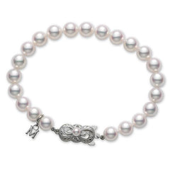 Mikimoto 18ct White Gold White Pearl Bracelet  