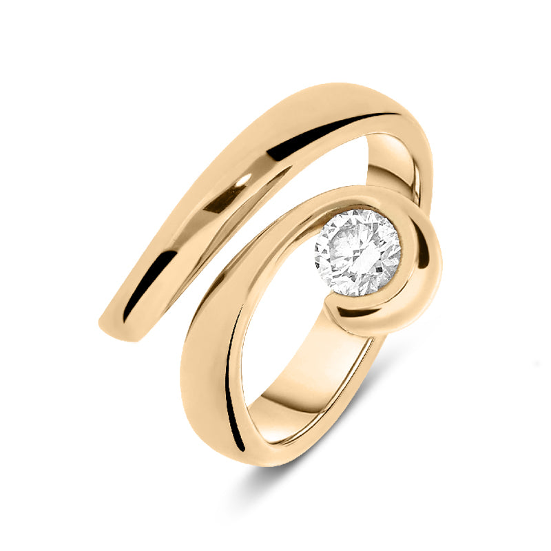 18ct Rose Gold 0.48ct Diamond Dress Ring 