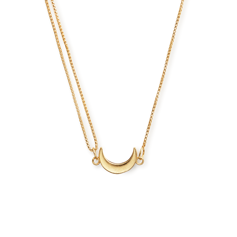 Alex And Ani Gold Moon Pull Chain Necklace 