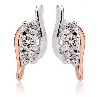 Clogau Spirit Sterling Silver White Topaz Stud Earrings