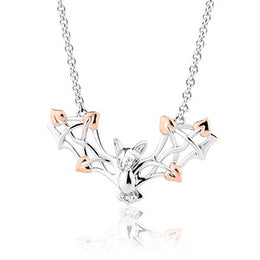 Clogau Tree of Life Touchwood Sterling Silver Bat Necklace