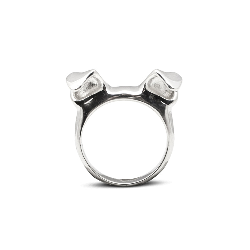 Dog Fever Sterling Silver Dog Ears Ring 