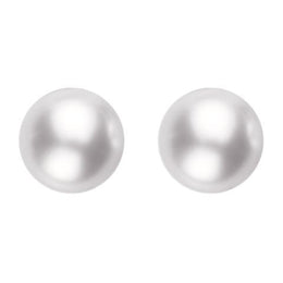Mikimoto 18ct White Gold 6mm White Grade A Pearl Stud Earrings
