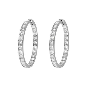 Picchiotti 18ct White Gold 2.01ct Diamond Large Hoop Earrings