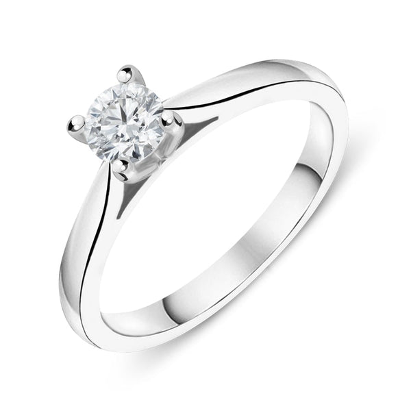 Platinum 0.25ct Diamond Brilliant Cut Solitaire Ring