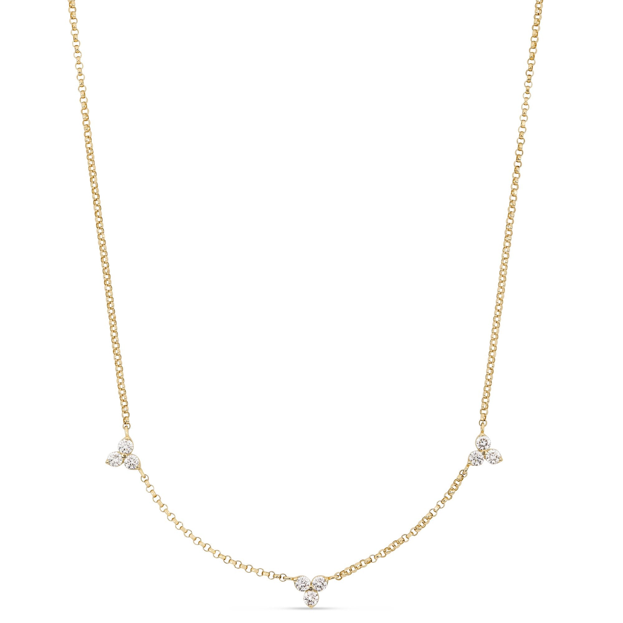 Roberto Coin Love By The Yard 18ct Yellow Gold Diamond Necklace ...