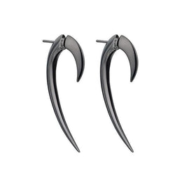 Shaun Leane Hook Sterling Silver Black Rhodium Earrings