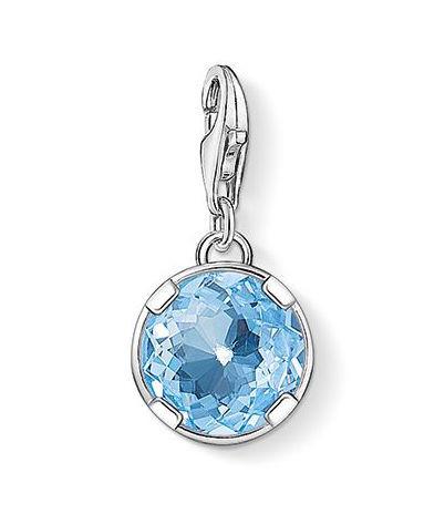 Thomas Sabo Charm Club Sterling Silver Blue Spinel Charm D 