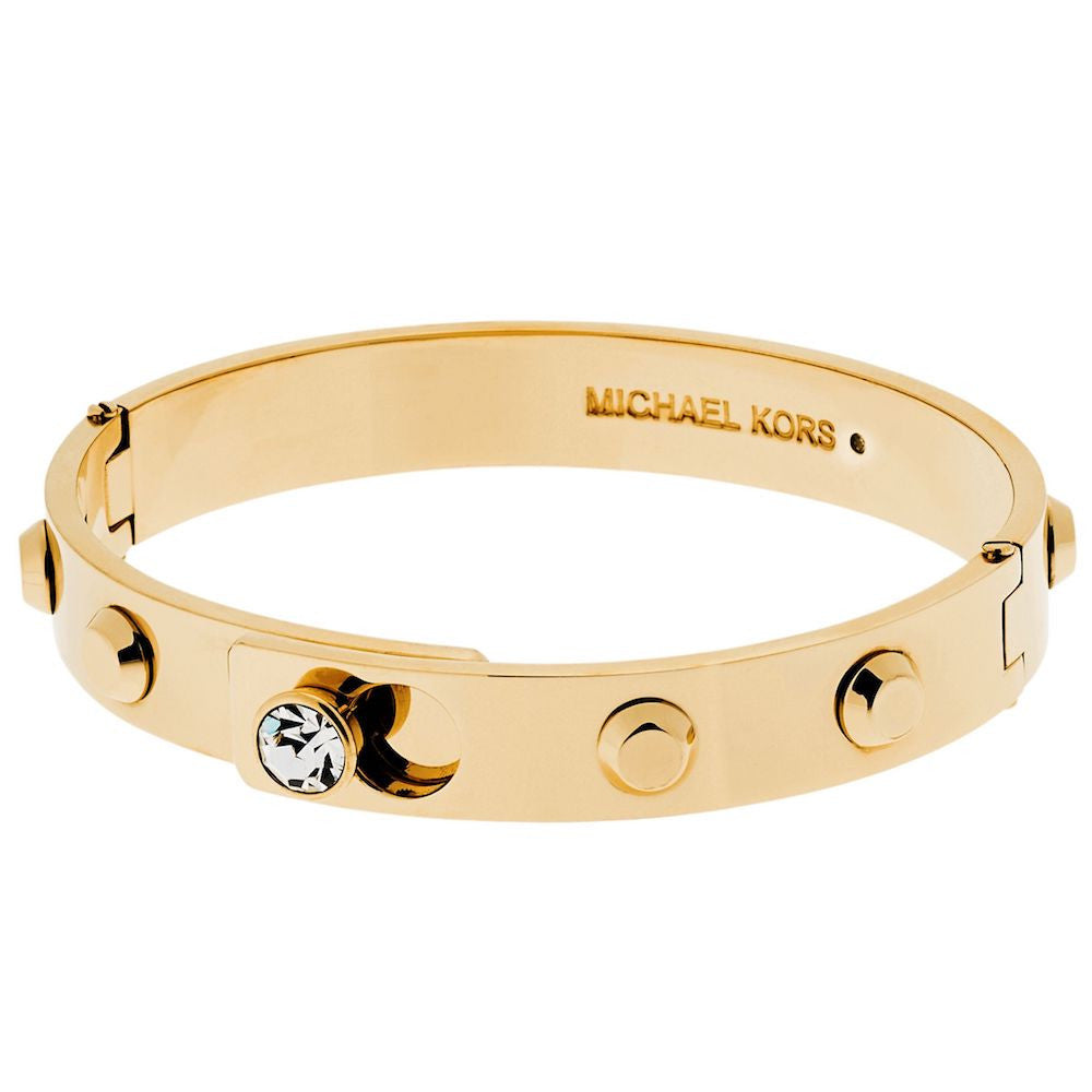 Michael Kors Gold-Tone Studded Bangle D MKJ4550 | C W Sellors Fine Jewellery