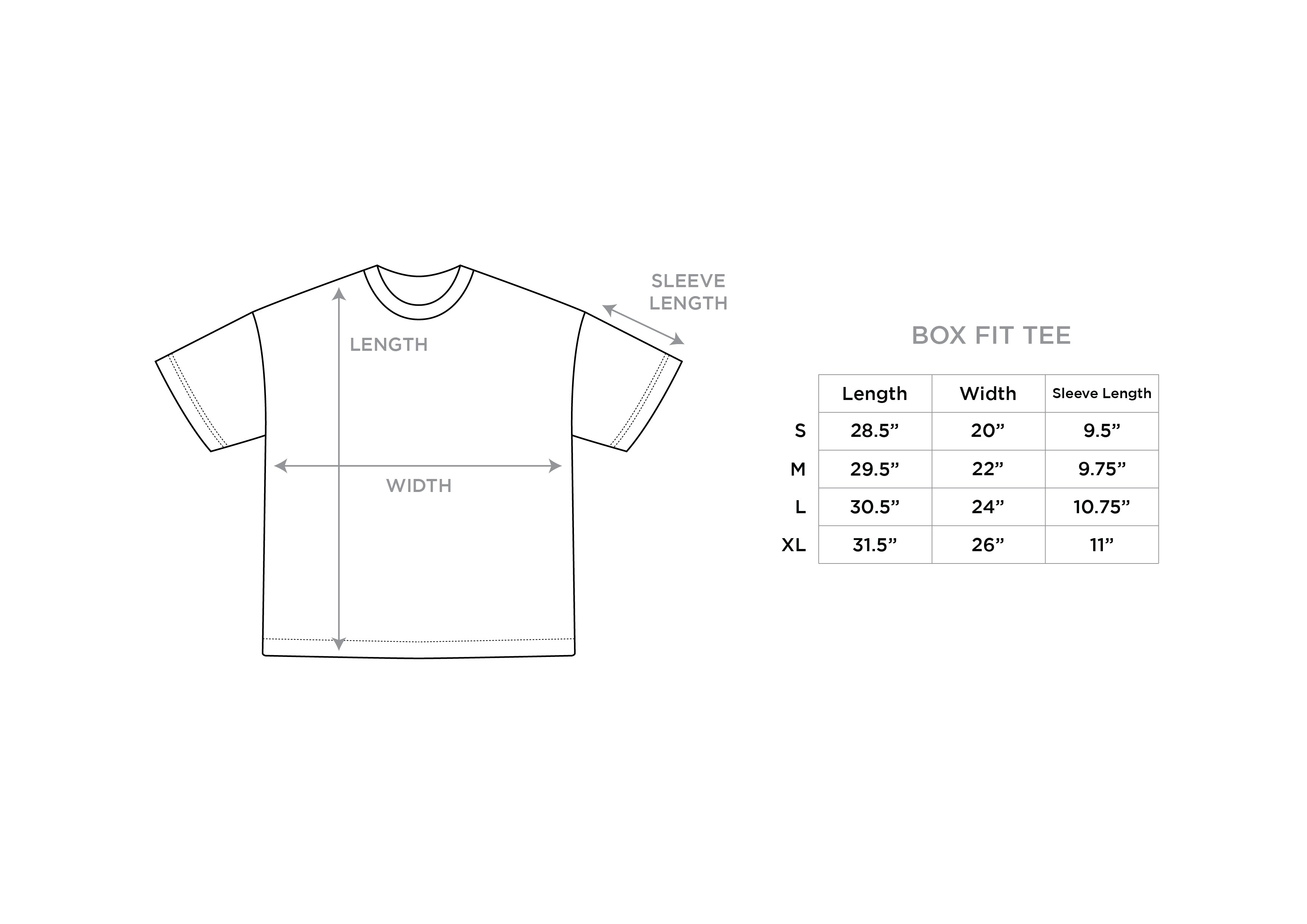 Size Chart – Don't Blame The Kids Apparel
