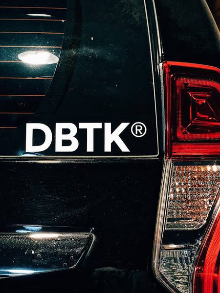 DBTK logo car decal sticker – Don't Blame The Kids Apparel